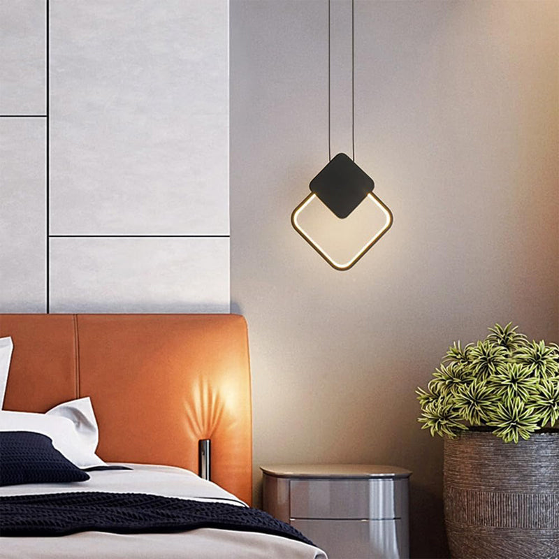 Teebo led метална таванна лампа с черен абажур 23.5x20x29.5см