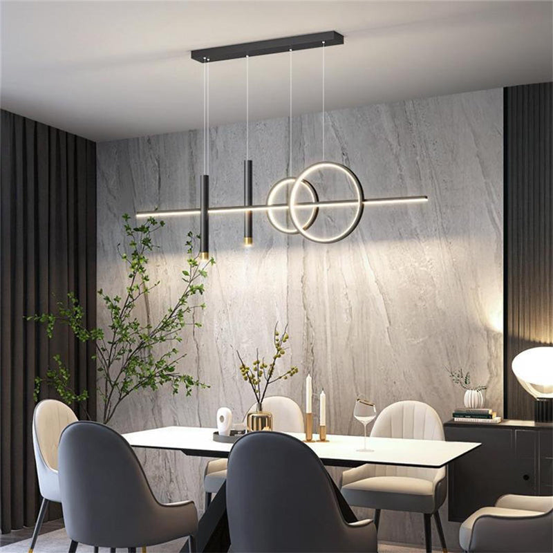 Таванна лампа neron led черен метал 100x25x26см