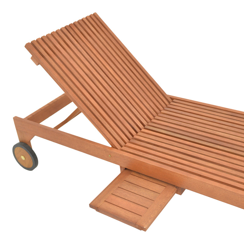 Шезлонг Sunnie меранти дърво в естествен нюанс 200x65x35см