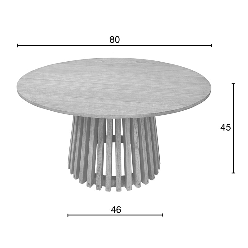 Холна маса Kenda mindi в естествен нюанс D80x45см