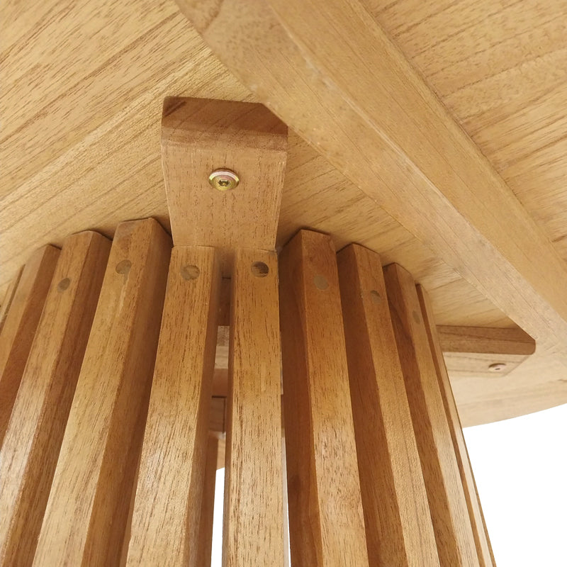 Дървена бар маса Kenda mindi в естествен нюанс D60x90см