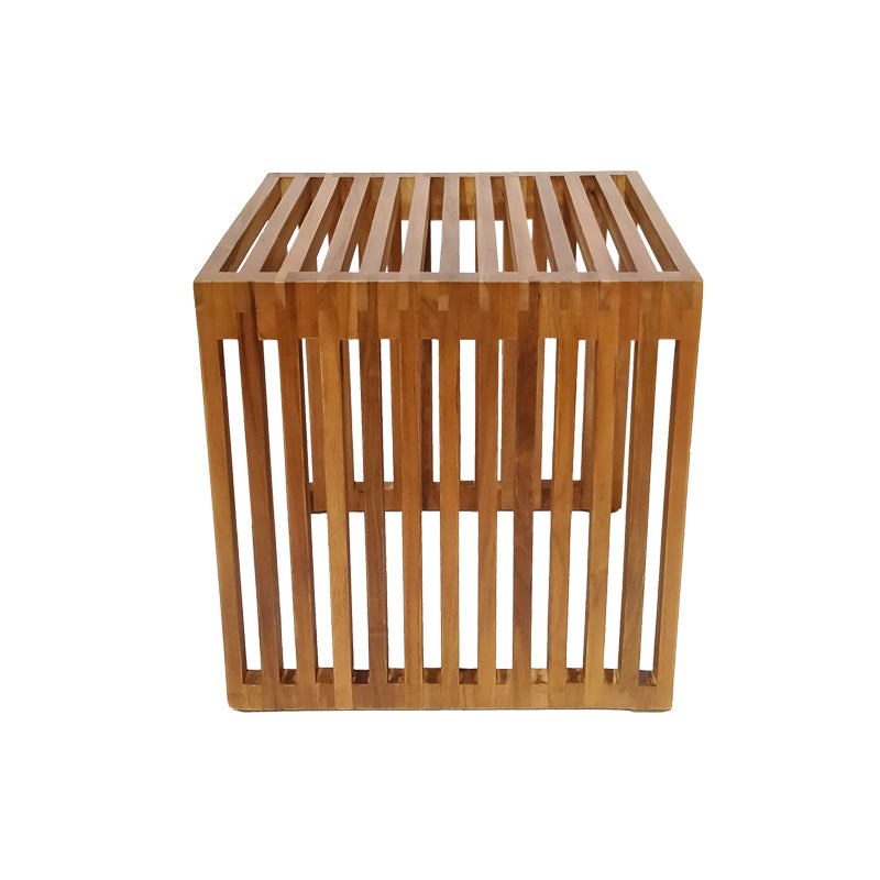 Помощна маса Saimon тиково дърво в естествен нюанс 40x40x40см