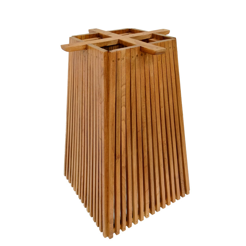 Основа за бар маса Darius mindi wood в естествен нюанс 60x60x90cм