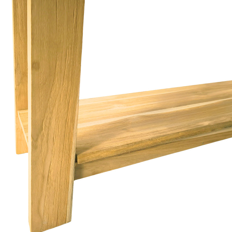 Конзолна маса Decoza тиково дърво в естествен цвят 140x40x80см
