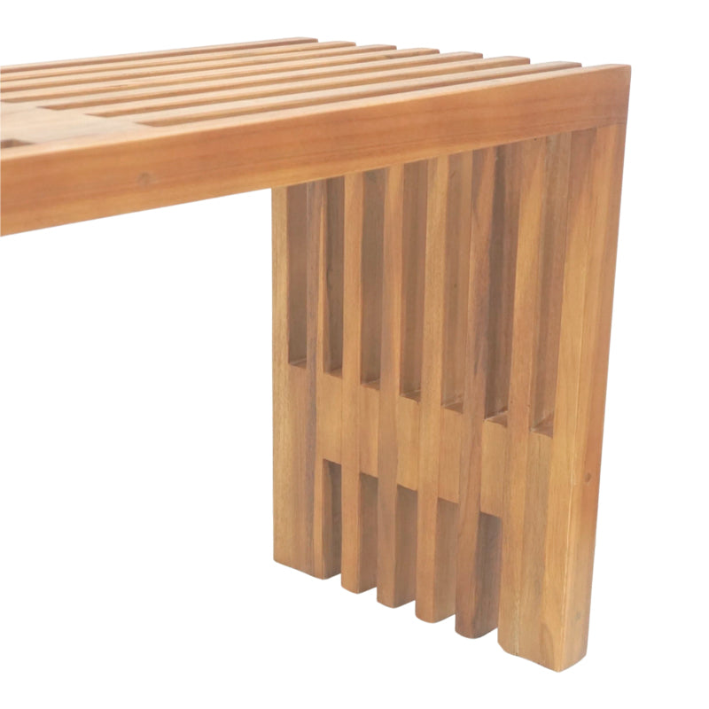 Пейка Zen от тиково дърво в естествен цвят 140x35x48см