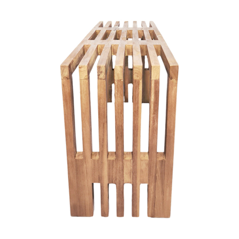 Пейка Zen от тиково дърво в естествен цвят 90x30x48см