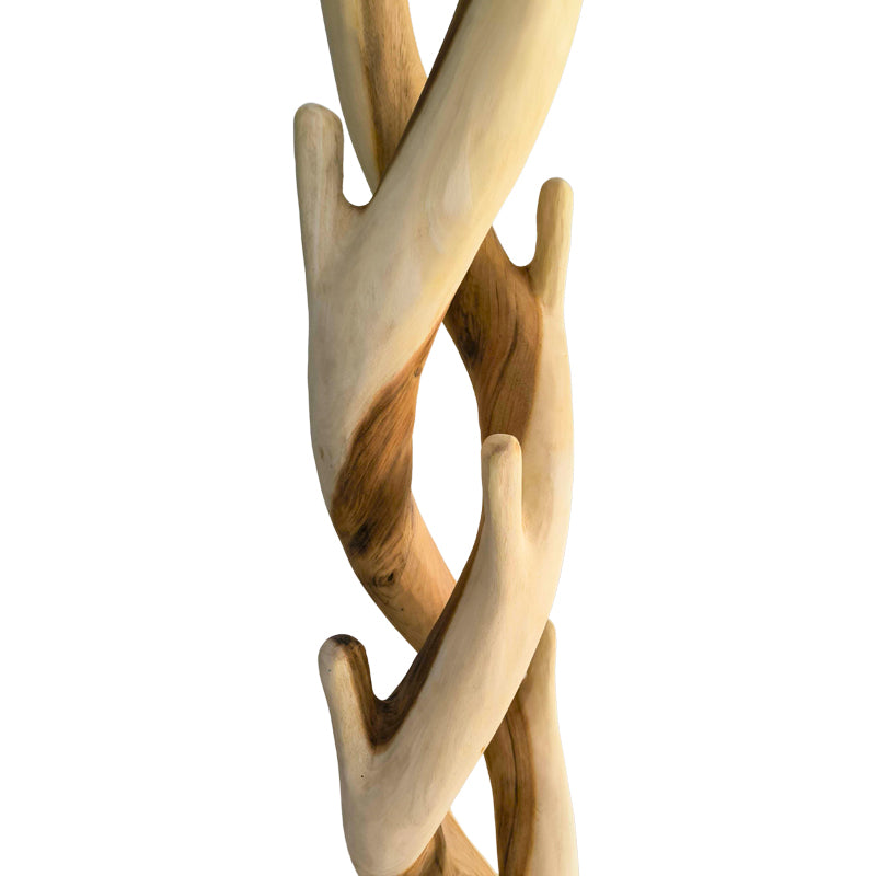 Закачалка за палта joint от сурова дървесина в естествен цвят 30x30x200см