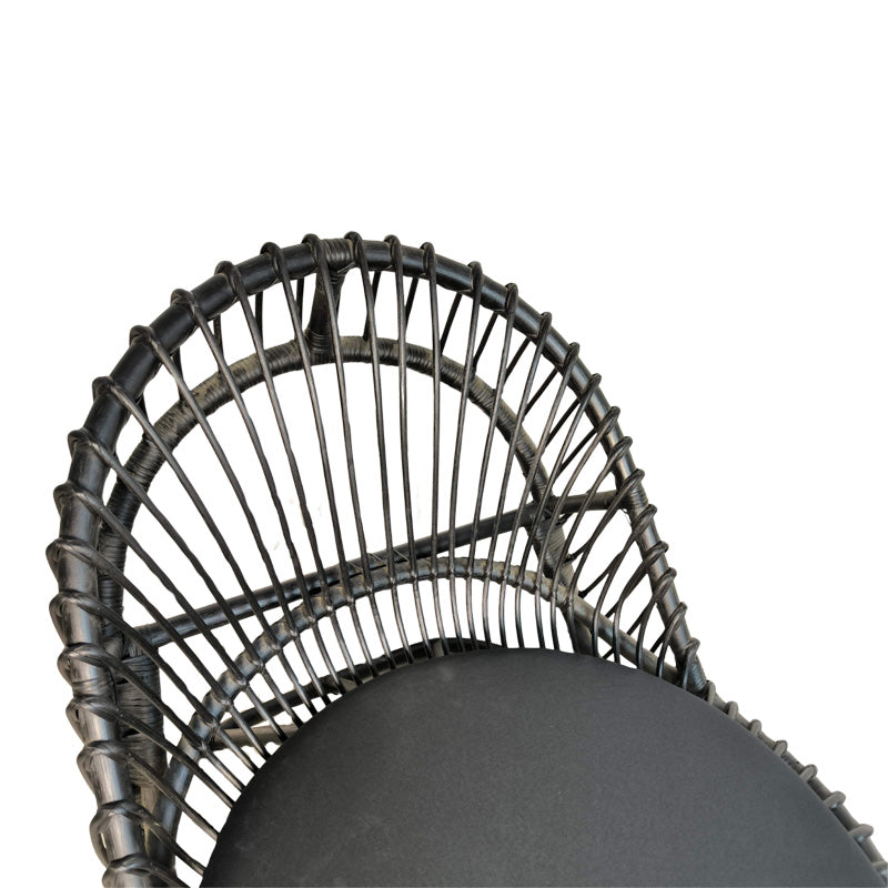 Фотьойл Tromso черен цвят  80x85x98см