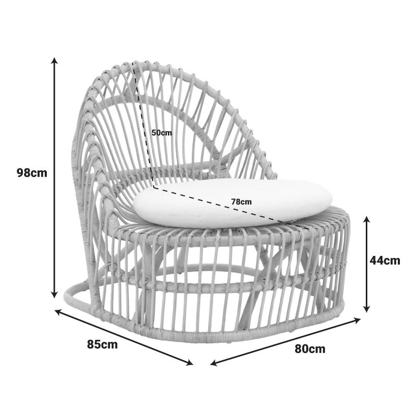 Фотьойл Tromso черен цвят  80x85x98см