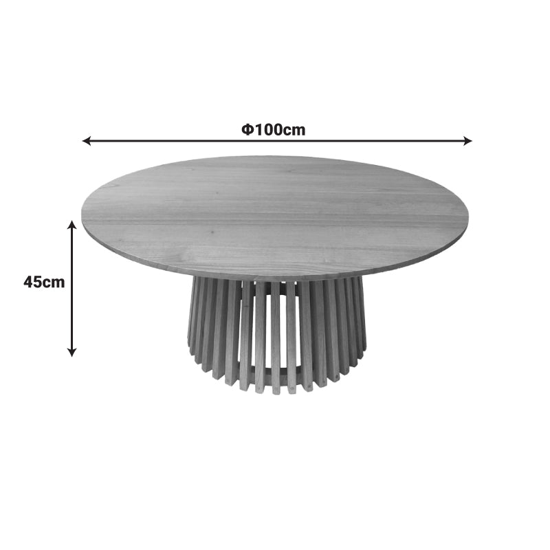 Холна маса KENDA естествено дърво, d100x45см