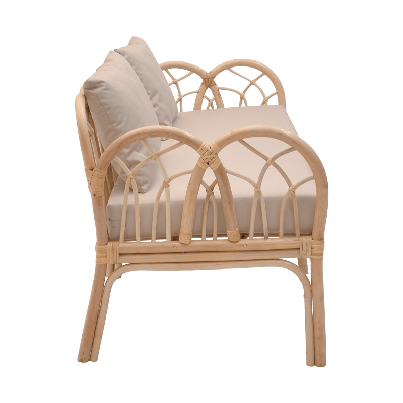 2-местен Ytrone диван естествен цвят ратан-бежово възглавница 166x61.5x71cm