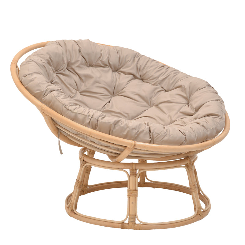 Кресло Servey естествен цвят ратан pe-бежово възглавница D115x58cm