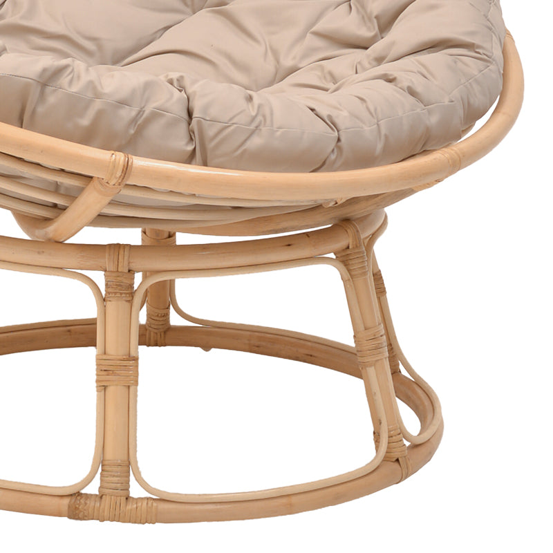 Кресло Servey естествен цвят ратан pe-бежово възглавница D115x58cm