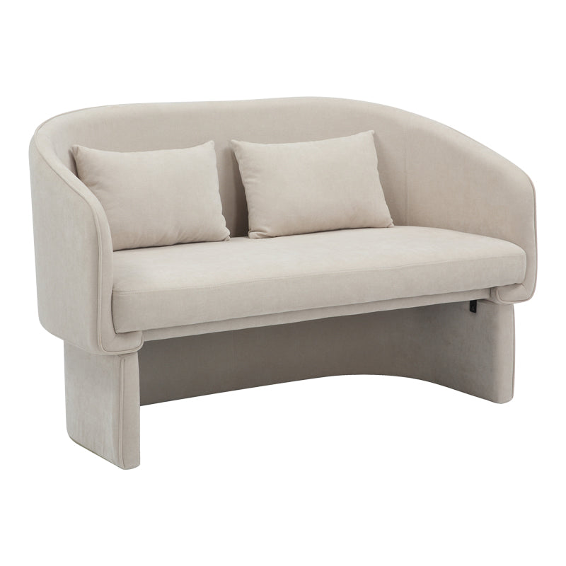 Двуместен диван Playmob бежов плат 128x65x79см