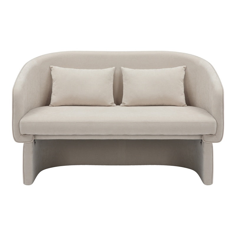 Двуместен диван Playmob бежов плат 128x65x79см