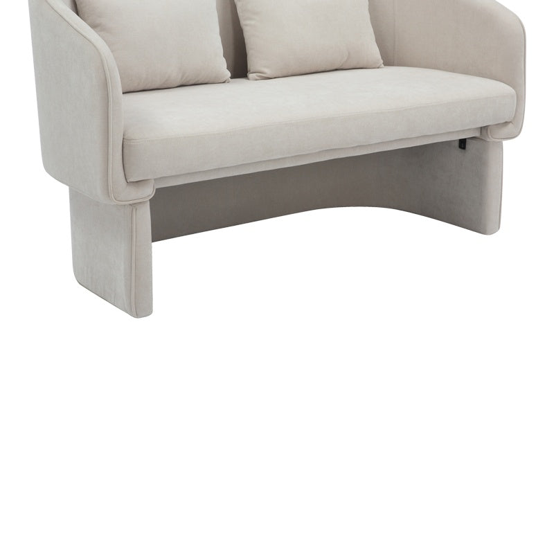 Двуместен диван Playmob бежов плат 128x65x79см