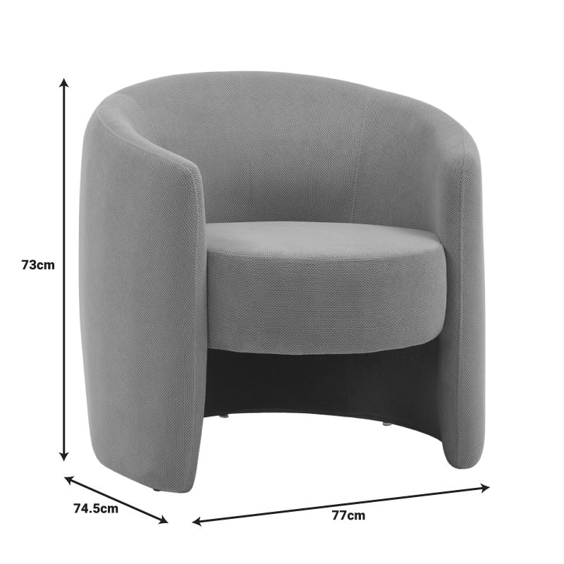 Фотьойл Barken плат в сиво-бежов нюанс 77x74,5x73см