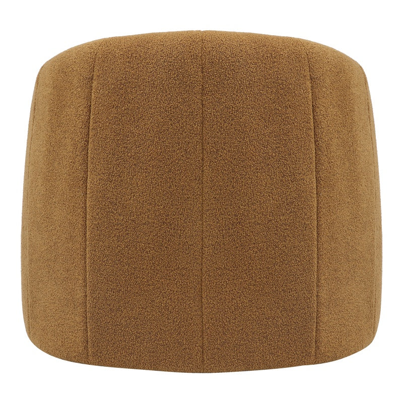 Елегантен фотьойл  Fassy плат букле в горчичен нюанс 80x66x80см