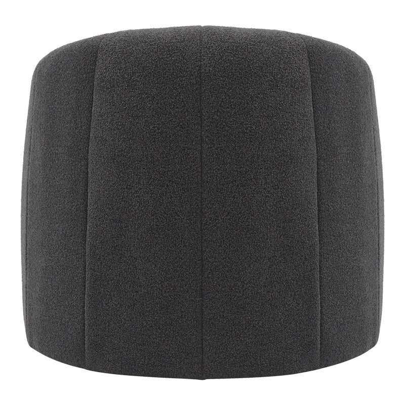 Елегантен фотьойл  Fassy плат букле в цвят въглен 80x66x80см