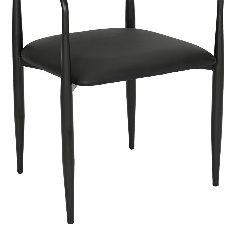 Трапезен стол Kalone черен цвят 56x55x78см