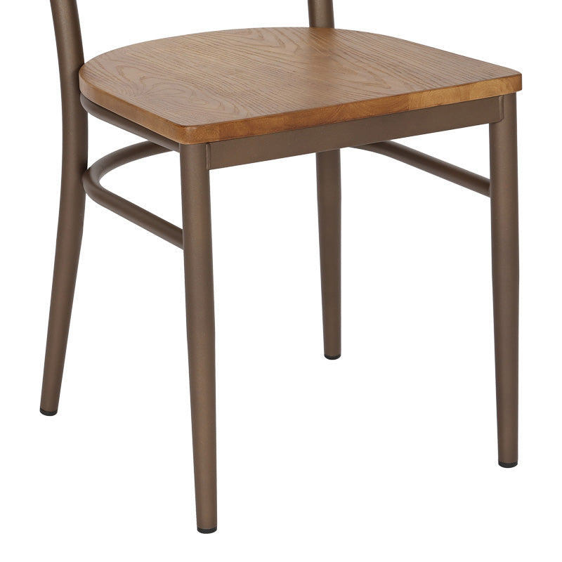 Стол Zerca кафяв-естествен цвят  49x44x82см