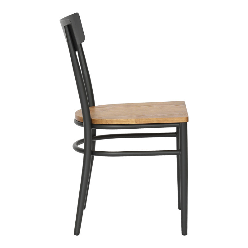 Трапезен стол Zerca тъмно сив -естествен цвят  49x44x82см