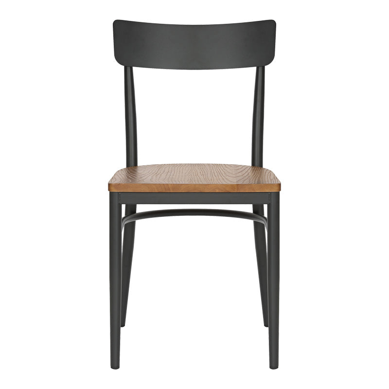 Трапезен стол Zerca тъмно сив -естествен цвят  49x44x82см