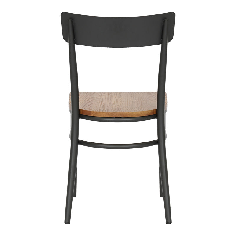 Трапезен стол Zerca тъмно сив -естествен цвят  49x44x82см