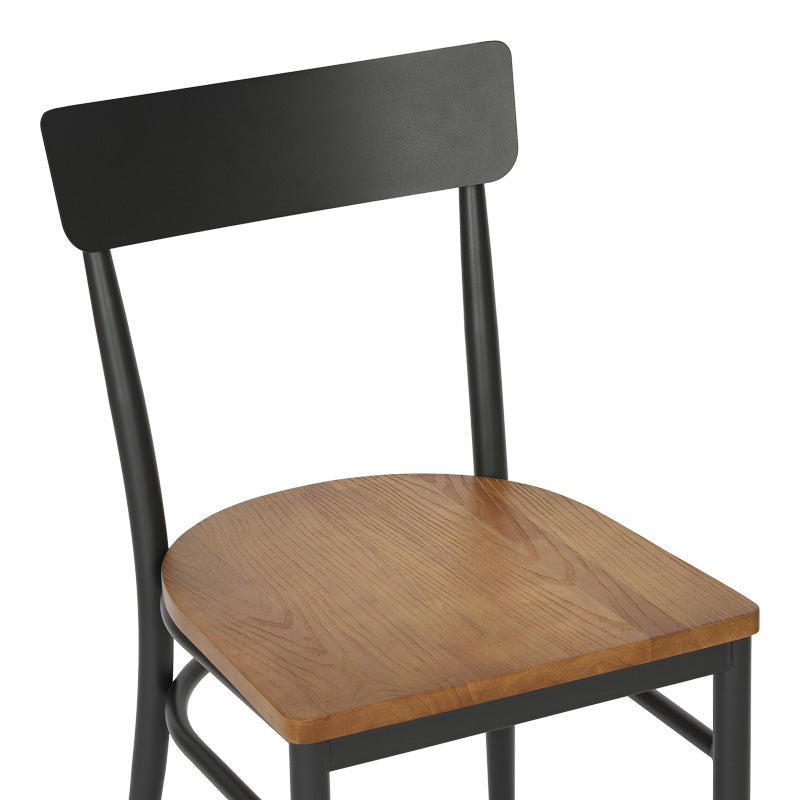 Трапезен стол Zerca тъмно сив -естествен цвят  49x44x82см