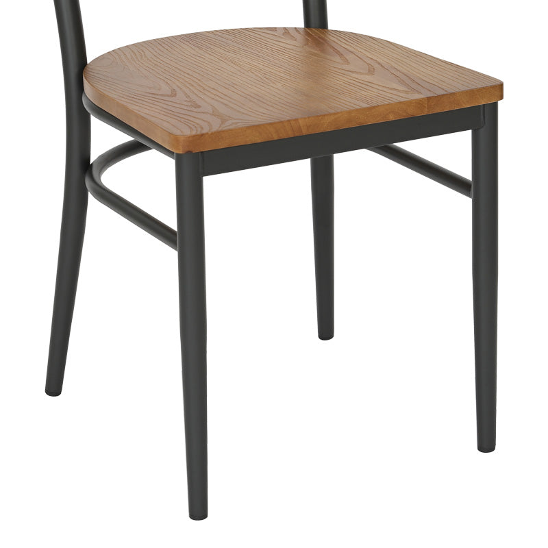 Трапезен стол Zerca тъмно сив -естествен цвят  49x44x82см