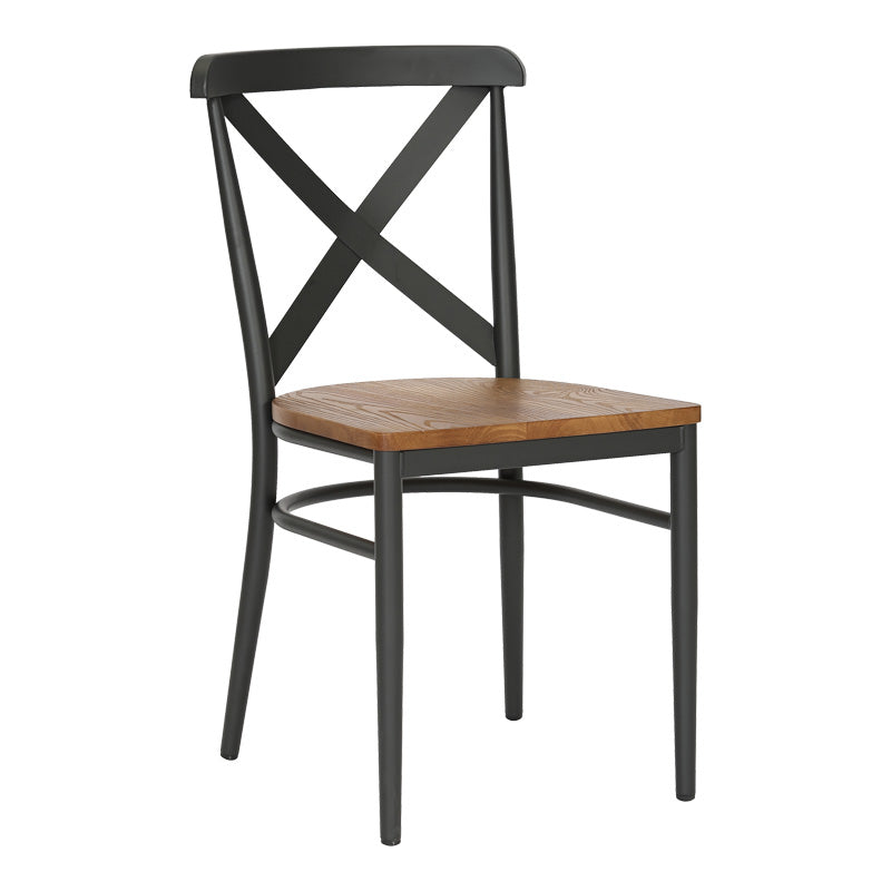 Стол Ferona тъмно сив-естествен цвят  52.5x44.5x84см