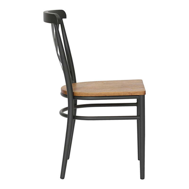 Стол FERONA тъмно сив-естествен цвят  52.5x44.5x84см