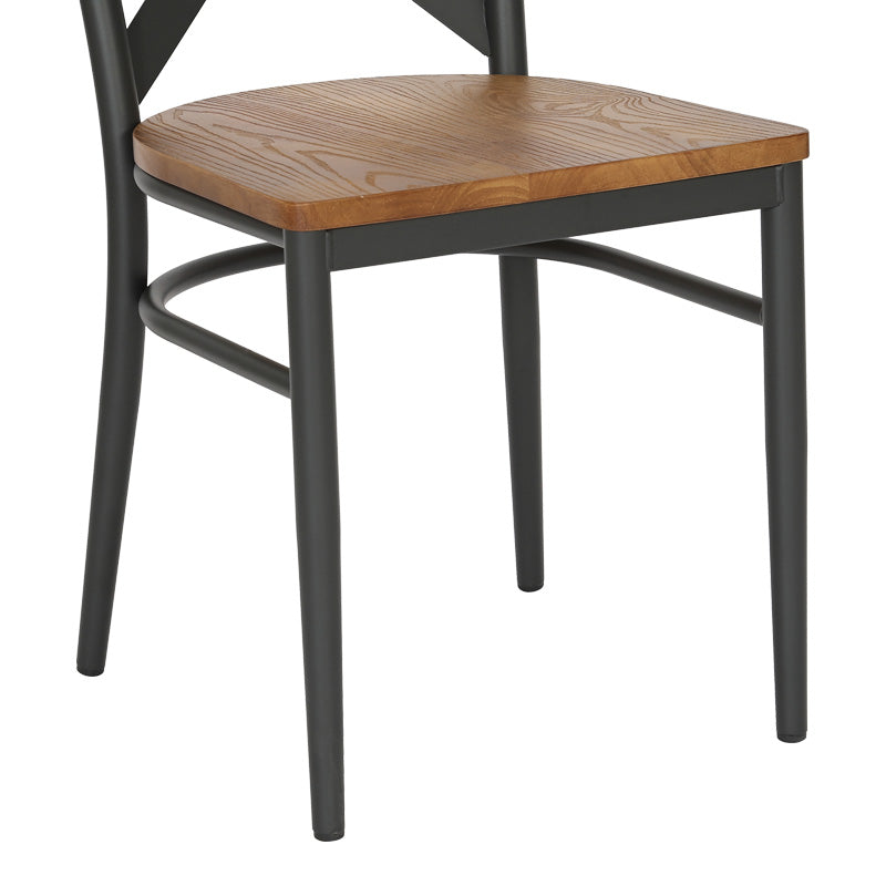 Стол Ferona тъмно сив-естествен цвят  52.5x44.5x84см