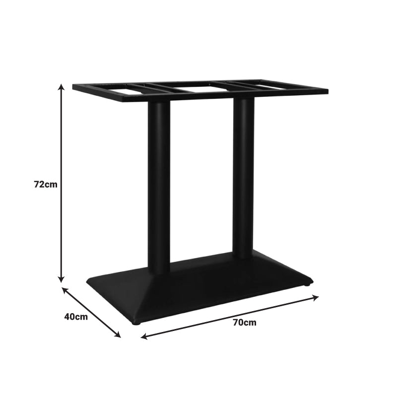 Метална основа за маса Soutenir  в черен нюанс 80x40x72см