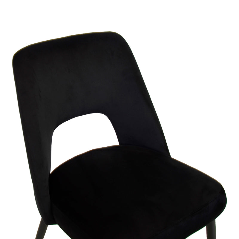 Стол MURDE  плат от кадифе и черни метални крака 48,5x61x89см