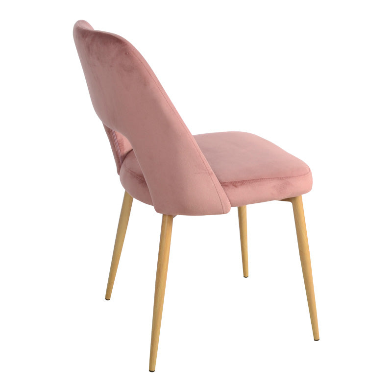 Стол murde гнила ябълка кадифе и метални крака в естествен цвят 48.5x61x89см