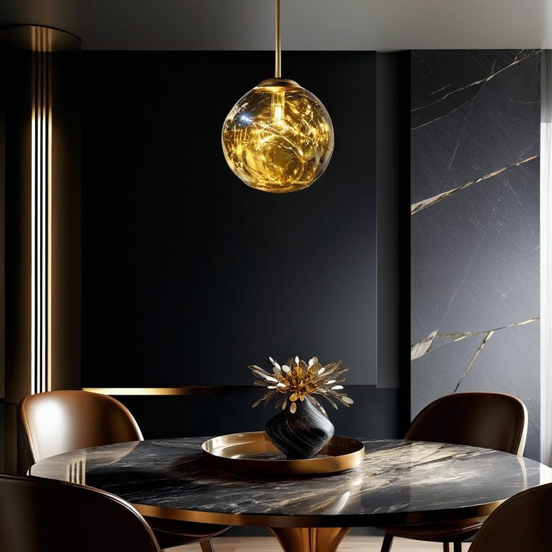 Плафон Gloine E27 в златен цвят D28x60см