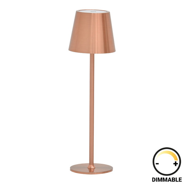 Brave Ι LED сензорна настолна лампа  цвят бронз D11.5x37cм