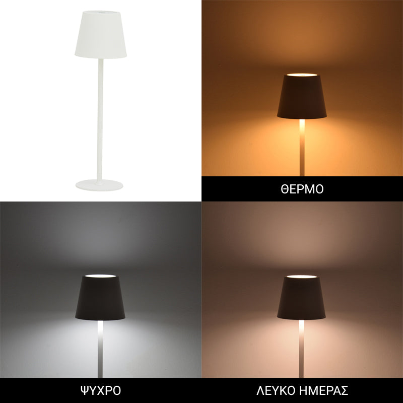 Brave Ι LED сензорна настолна лампа  бял цвят D11.5x37cм