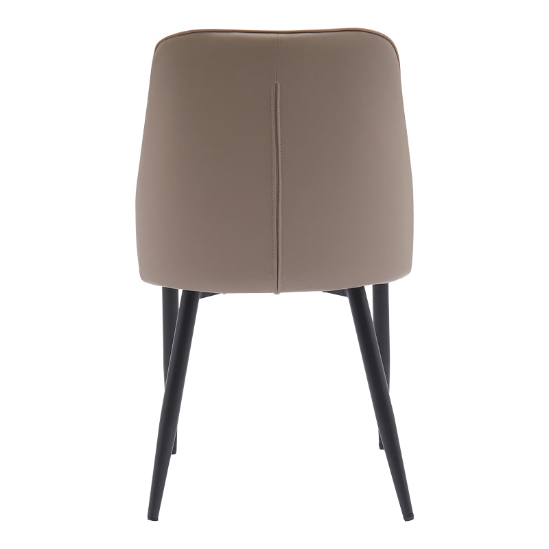Стол ONYER  кафяво-сив pu с черен метален крак 48x60x83см