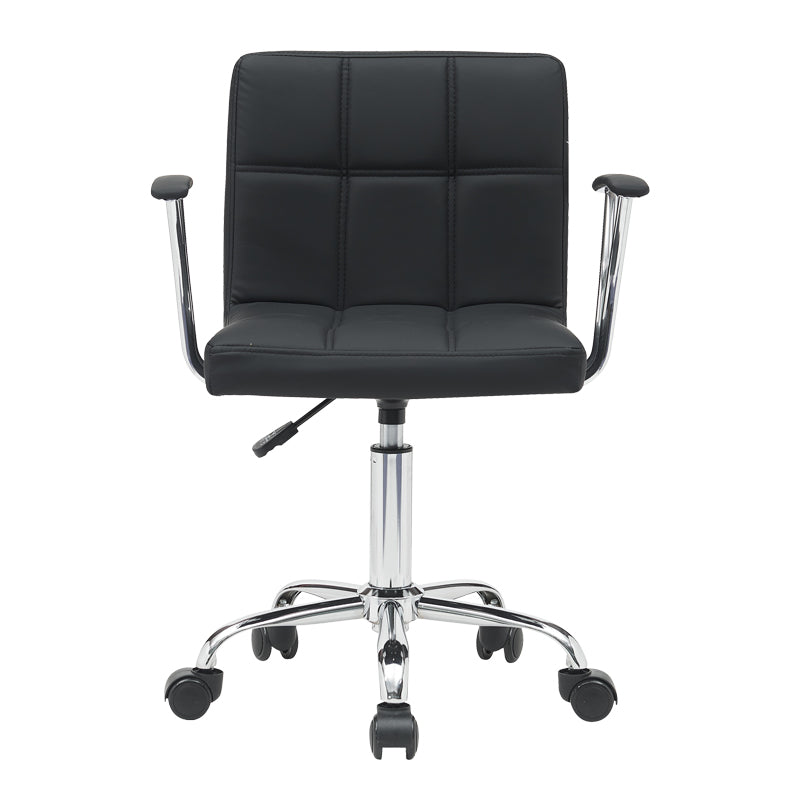 Офис стол Buleco pu черен 56x46x74-86см