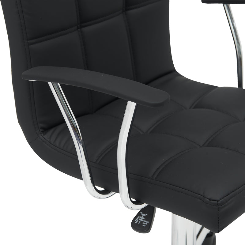 Офис стол Buleco pu черен 56x46x74-86см