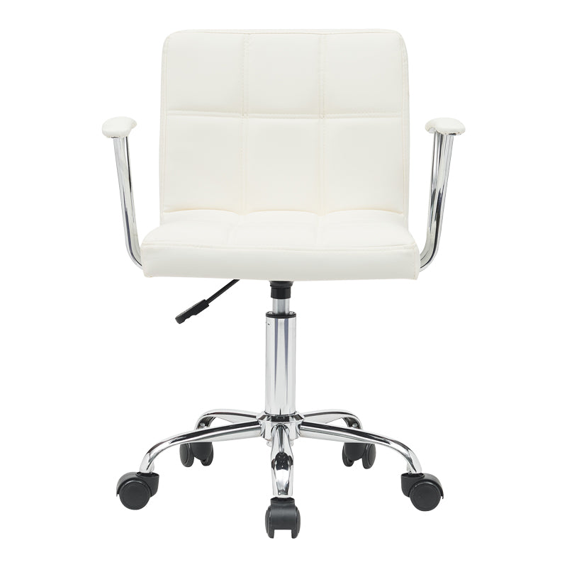 Офис стол Buleco pu бял 56x46x74-86см