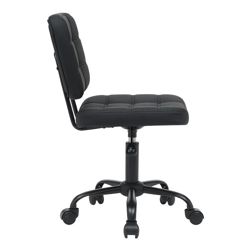Офис стол Sedia pu черен 50x50x75-85см
