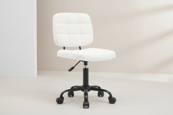 Офис стол Sedia pu бял 50x50x75-85см