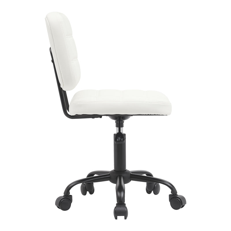 Офис стол Sedia pu бял 50x50x75-85см