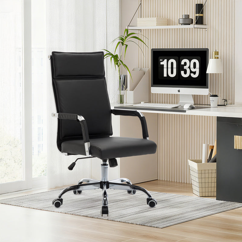 Офис стол Mavel pu в черен цвят 55x62x100-110 см