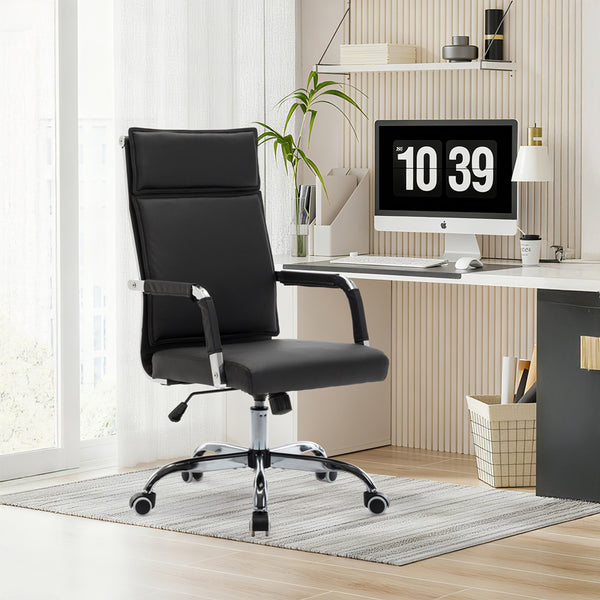 Офис стол Mavel pu в черен цвят 55x62x100-110 см