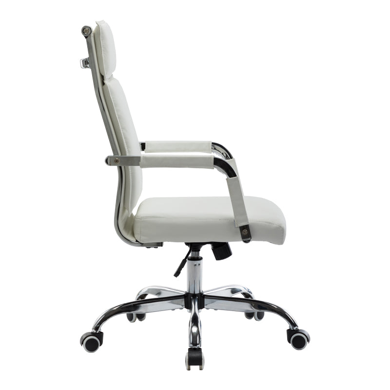Офис стол Mavel pu в бяло 55x62x100-110 см