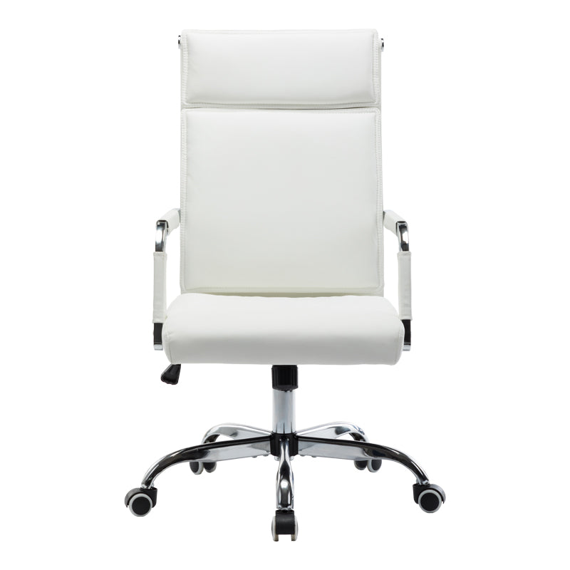 Офис стол Mavel pu в бяло 55x62x100-110 см
